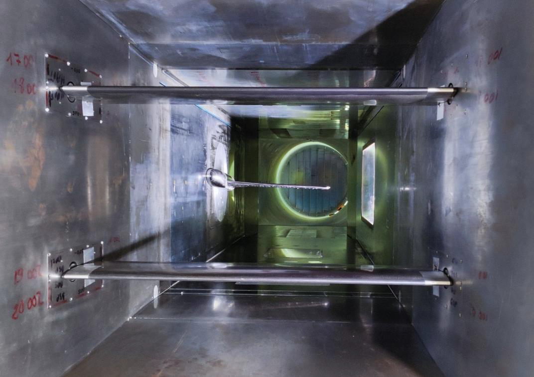 Test section in the wind tunnel Image